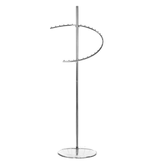 Chrome Spiral Clothes Rail Display Stand