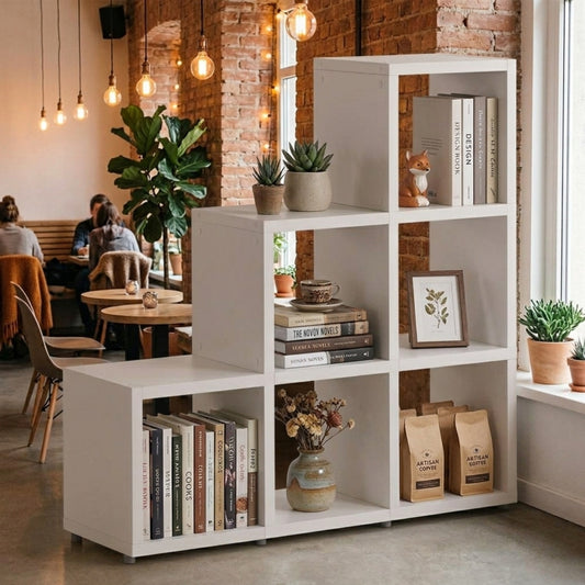 Cube Stepped Shelving Display & Storage - 3 x 3