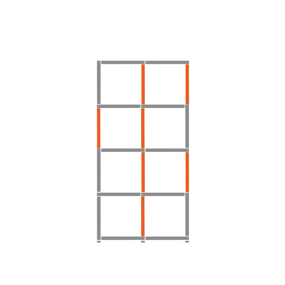 Cube Shelving Display & Storage Unit - 2 x 4