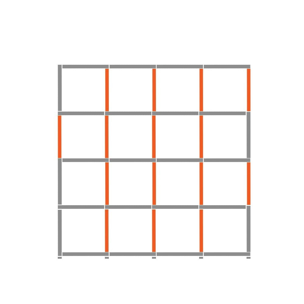 Cube Shelving Display Unit - 4 x 4
