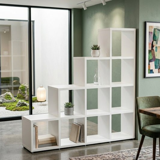 Cube Stepped Shelving Display & Storage - 4 x 4