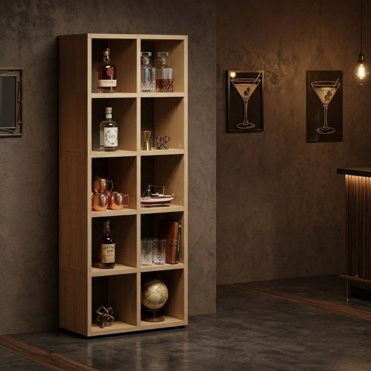 Cube Shelving Display & Storage Unit - 2 x 5