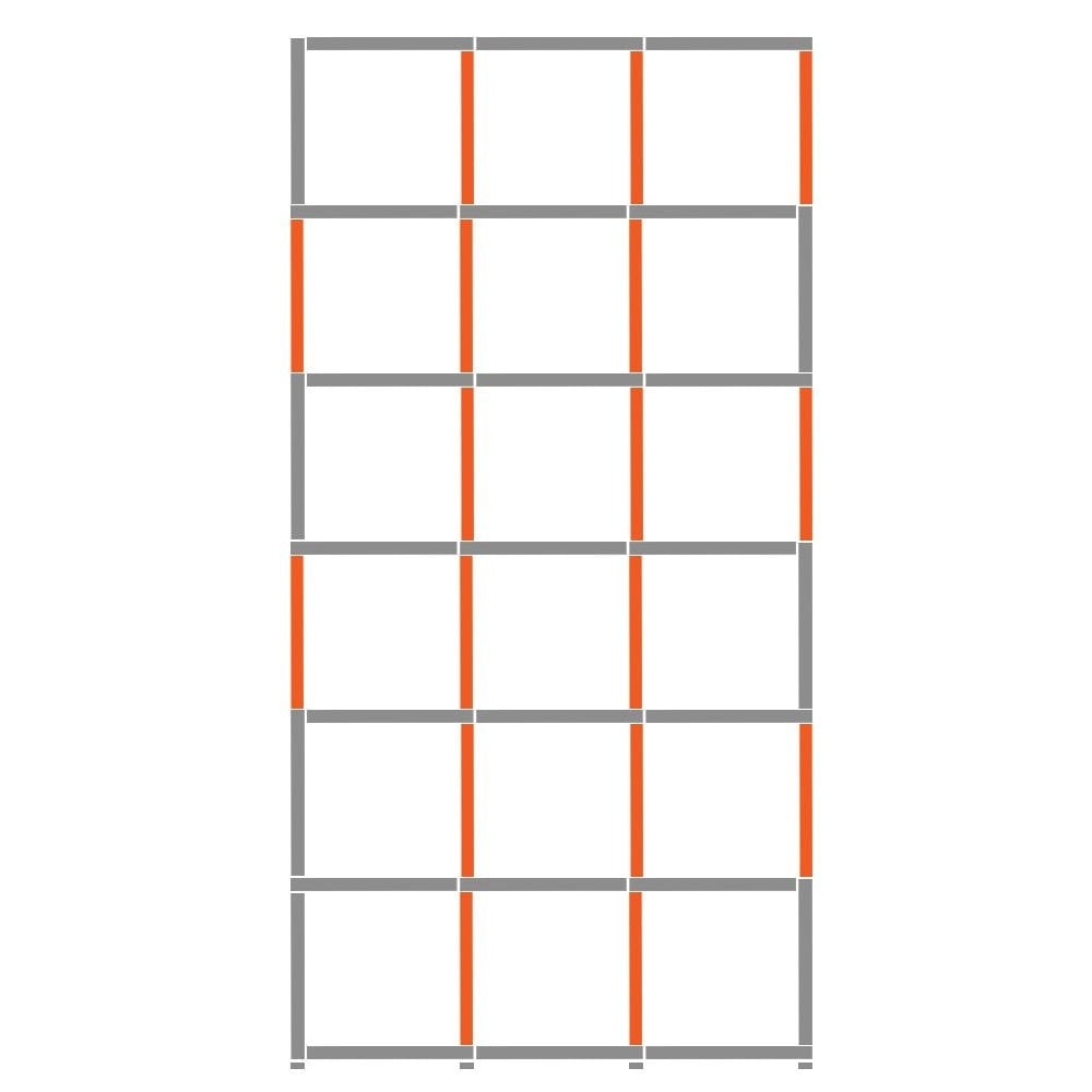 Cube Bookshelf Display Unit - 3 x 6