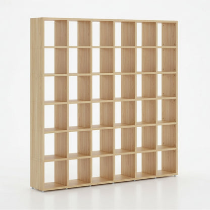Oak Cube Bookshelf Display Unit - 6 x 6