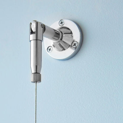 Chrome Wall-Mounted Cable Kit - 2m Cable and Brackets
