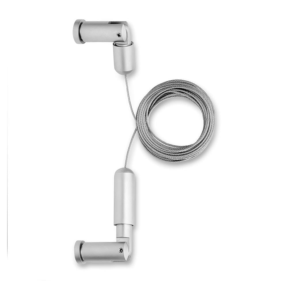 Satin Wall-Mounted Cable Kit - 4m Cable and Brackets