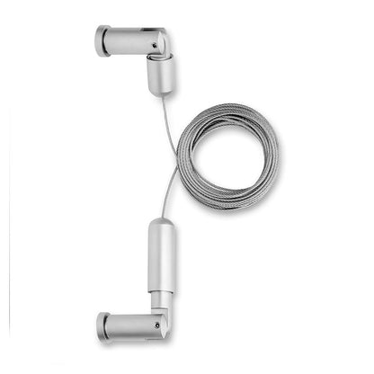 Satin Wall-Mounted Cable Kit - 4m Cable and Brackets