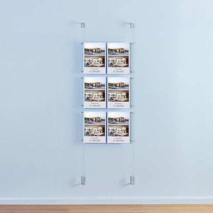 Satin Wall-Mounted Cable Kit - 4m Cable and Brackets