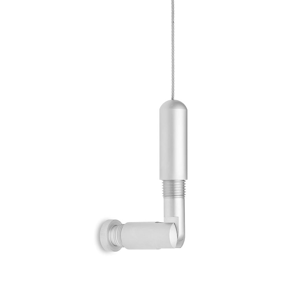 Satin Wall-Mounted Cable Kit - 4m Cable and Brackets