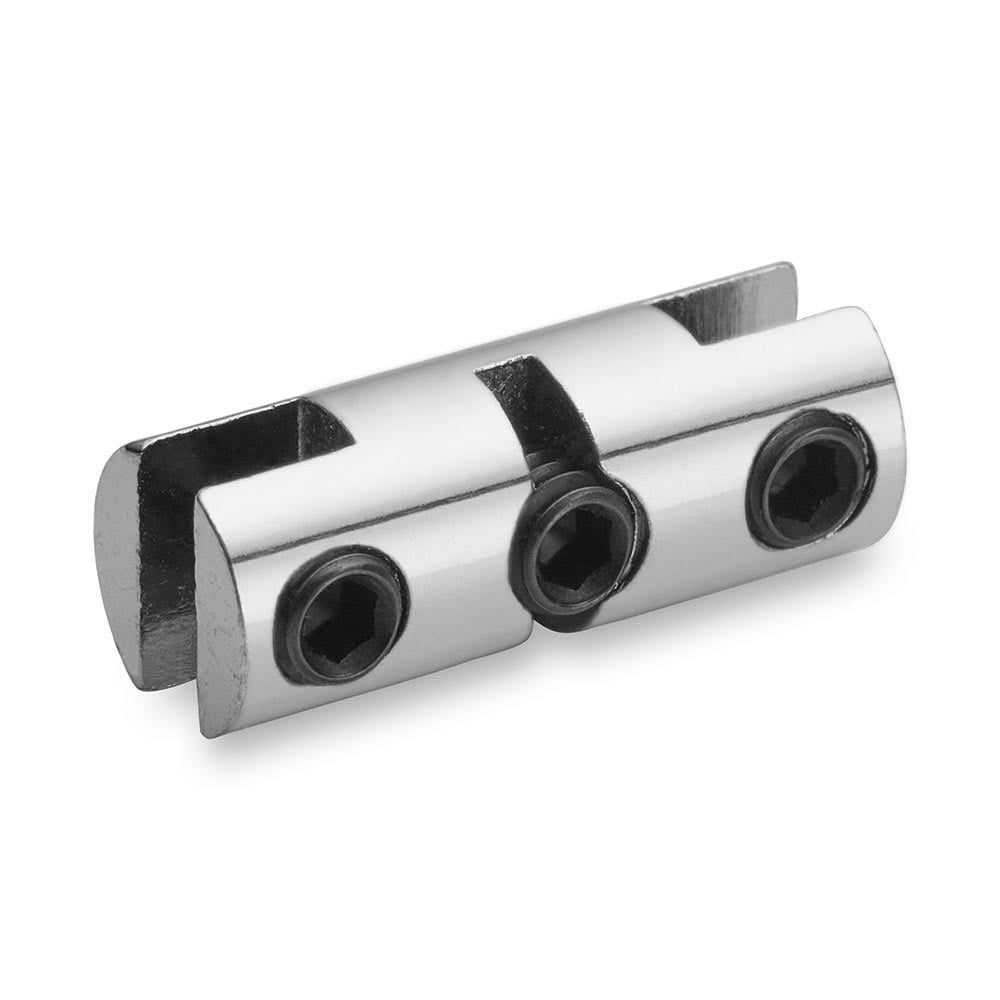 Chrome Double Panel Clips - 2mm Capacity