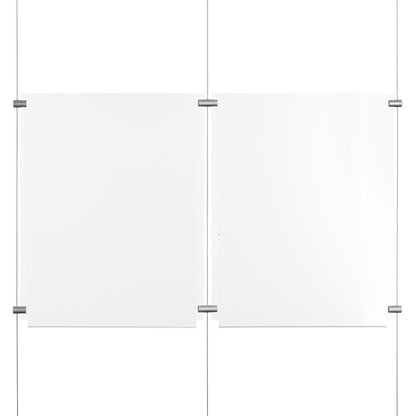 Satin Double Panel Clips - 4mm Capacity