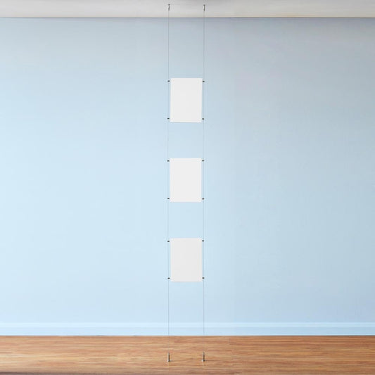Easy Access Poster Holder - A5 Portrait - Cable or Wall-Mounted