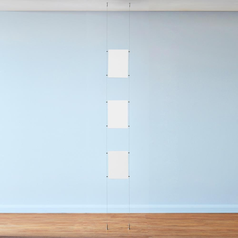 Easy Access Poster Holder - A3 - Cable or Wall-Mounted