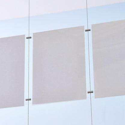 Chrome Ceiling-to-Floor Cable Display Kit - A3 Portrait