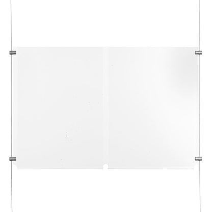 Satin Wall-Mounted Cable Display Kit - A4 Portrait - Double Pocket