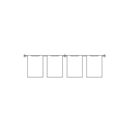 Hook-on Pocket Wall-Mounted Cable Display Kit - A4 Portrait