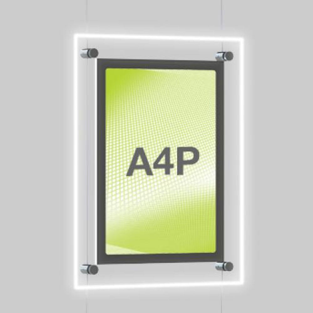 Accent Bevelled Edge LED Light Panel Cable Kit - A4 Portrait