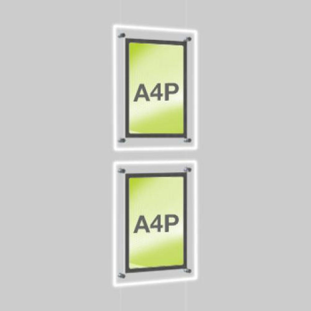 Accent Bevelled Edge LED Light Panel Cable Kit - A4 Portrait