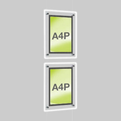 Accent Bevelled Edge LED Light Panel Cable Kit - A4 Portrait