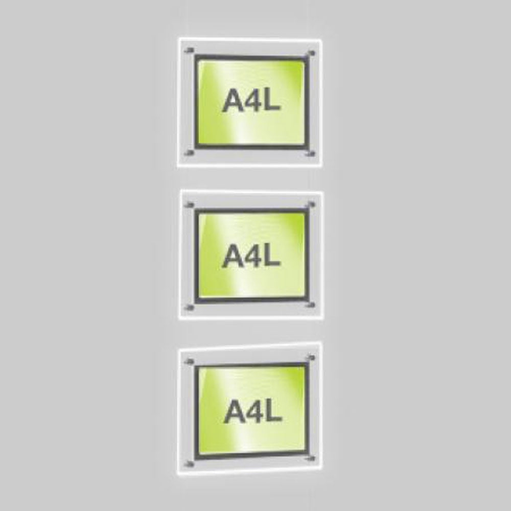 Accent Bevelled Edge LED Light Panel Cable Kit - A4 Landscape
