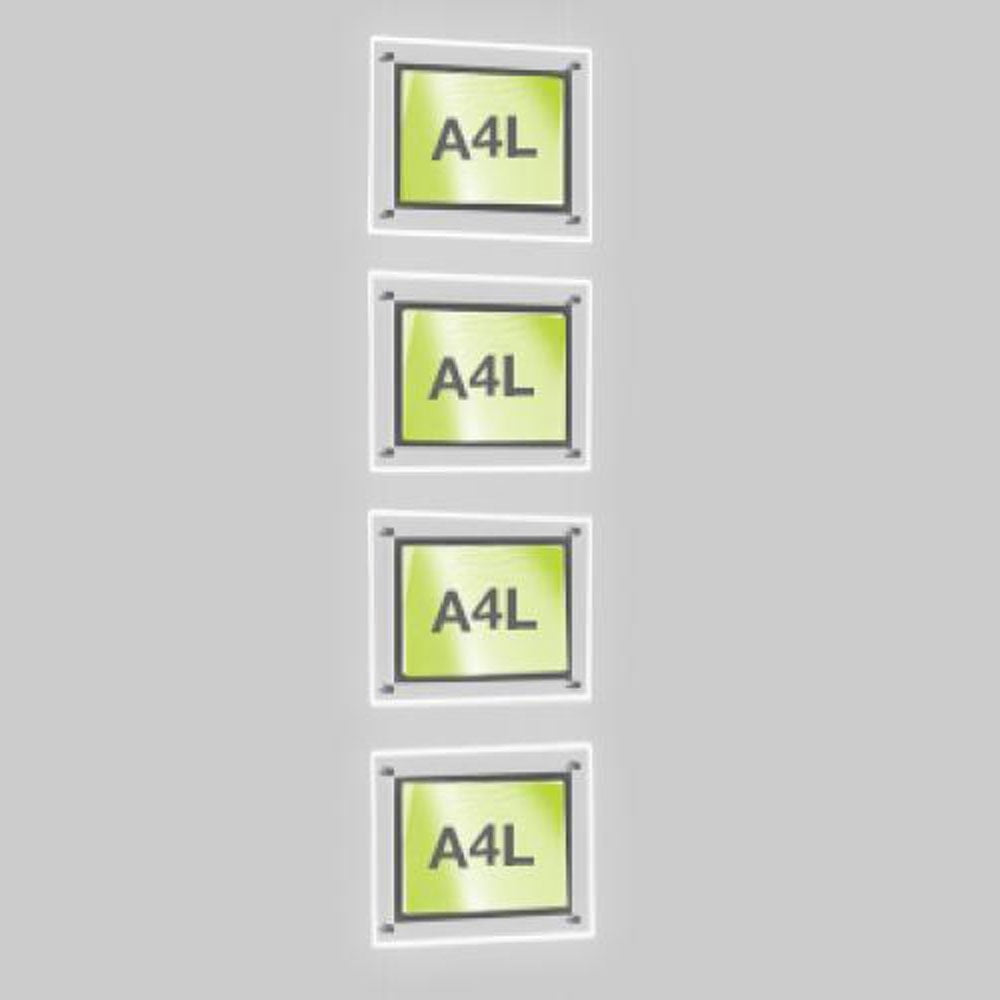 Accent Bevelled Edge LED Light Panel Cable Kit - A4 Landscape