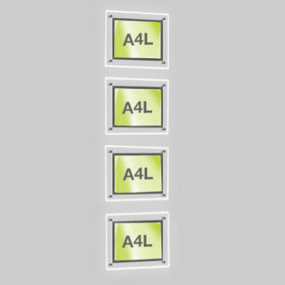 Accent Bevelled Edge LED Light Panel Cable Kit - A4 Landscape