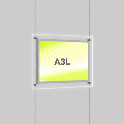 Accent Bevelled Edge LED Light Panel Cable Kit - A3 Landscape