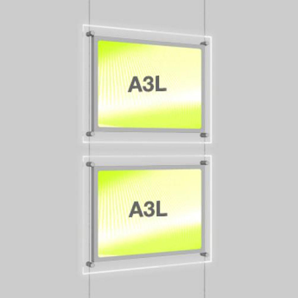 Accent Bevelled Edge LED Light Panel Cable Kit - A3 Landscape