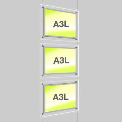 Accent Bevelled Edge LED Light Panel Cable Kit - A3 Landscape