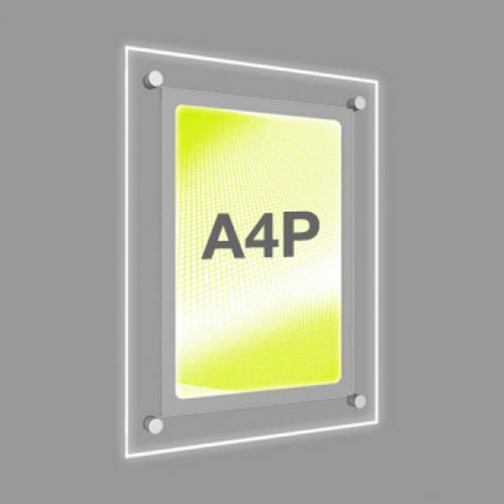 Accent Bevelled Edge LED Light Panel Wall-Mounted Kit - A4