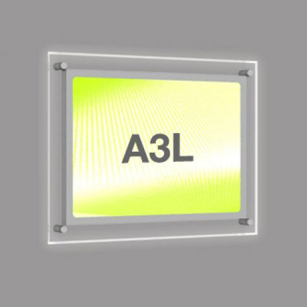 Accent Bevelled Edge LED Light Panel Wall-Mounted Kit - A3