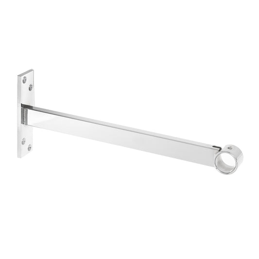 Chrome Support Arm For up to 25mm Diameter tube - Wall fix