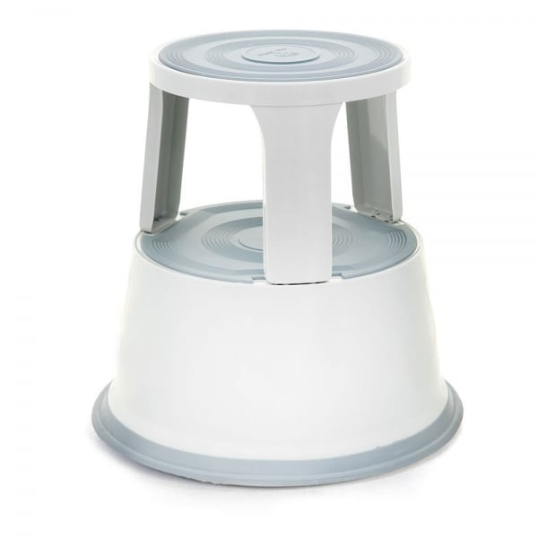 Grey Metal Kick Step Stool
