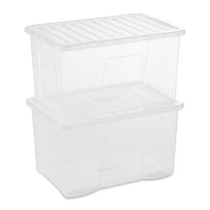 5 x 60L Clear Storage Boxes