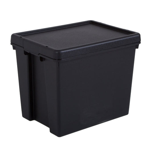 24L Black Recycled Heavy Duty Storage Box