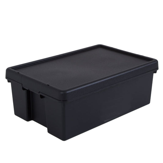 36L Black Recycled Heavy Duty Storage Box