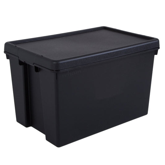 62L Black Recycled Heavy Duty Storage Box