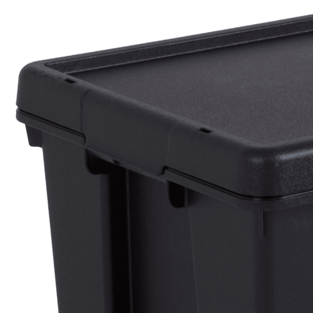 10 x 24L Black Recycled Heavy Duty Storage Boxes