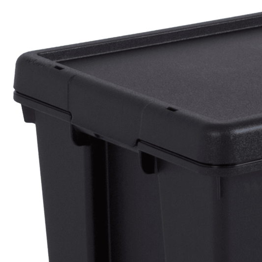 10 x 24L Black Recycled Heavy Duty Storage Boxes