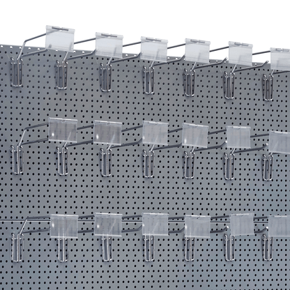 6 inch Single Prong Pegboard Hook with Ticket Bar for 1 inch Pegboard