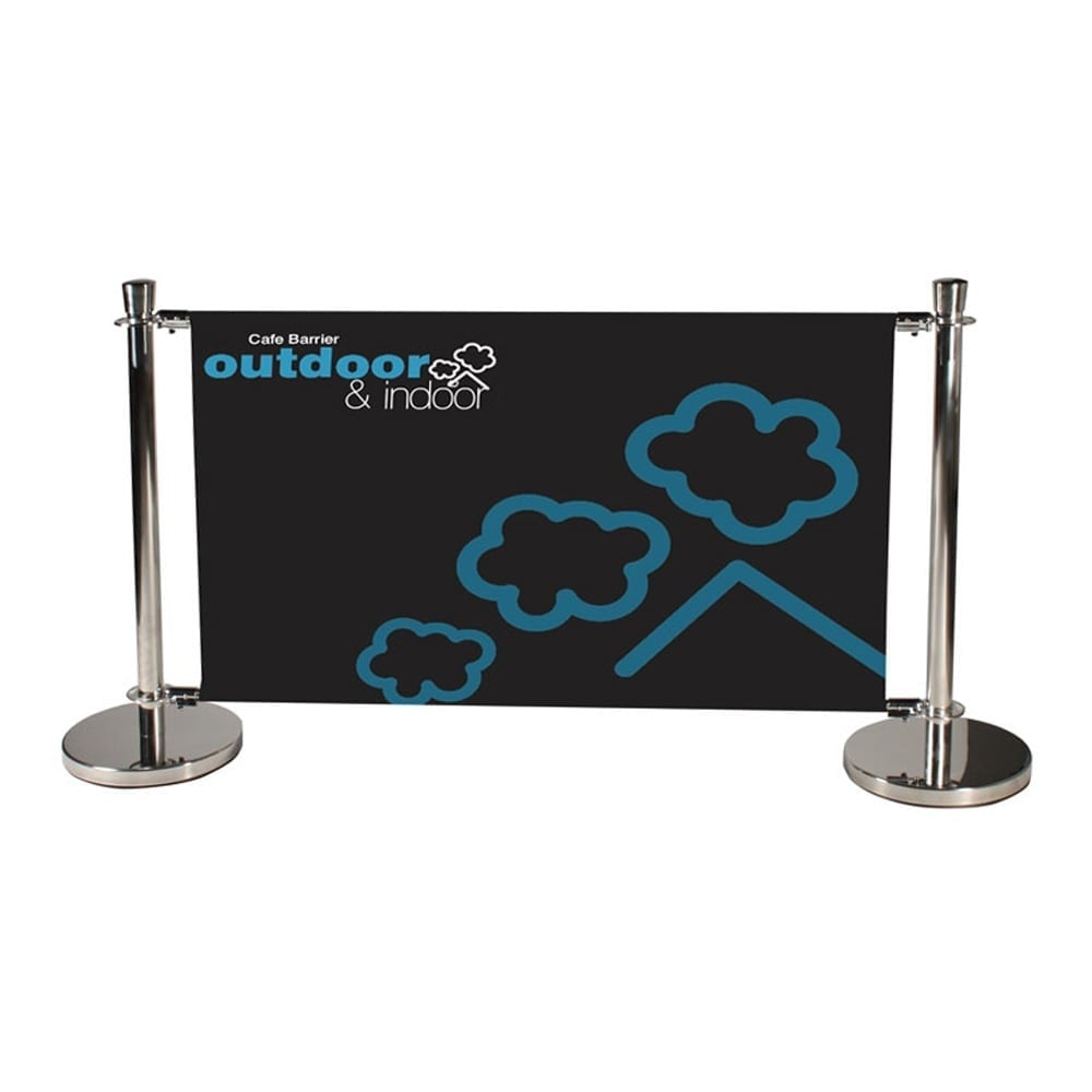 Chrome Deluxe Cafe Barrier Kit - Single Sided Graphics