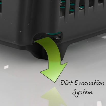 Black Plastic Shopping Basket With Wheels And Telescopic Handle - 52L