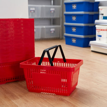 Green Plastic Shopping Basket - 22L