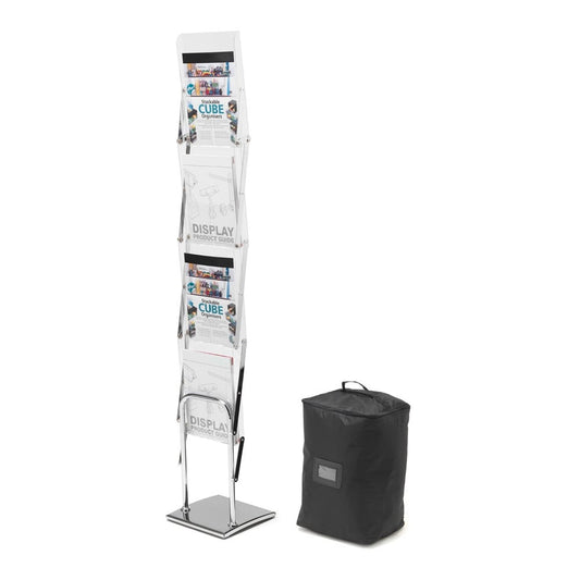 Folding Literature Floor Stand With Carry Case - A4 Portrait