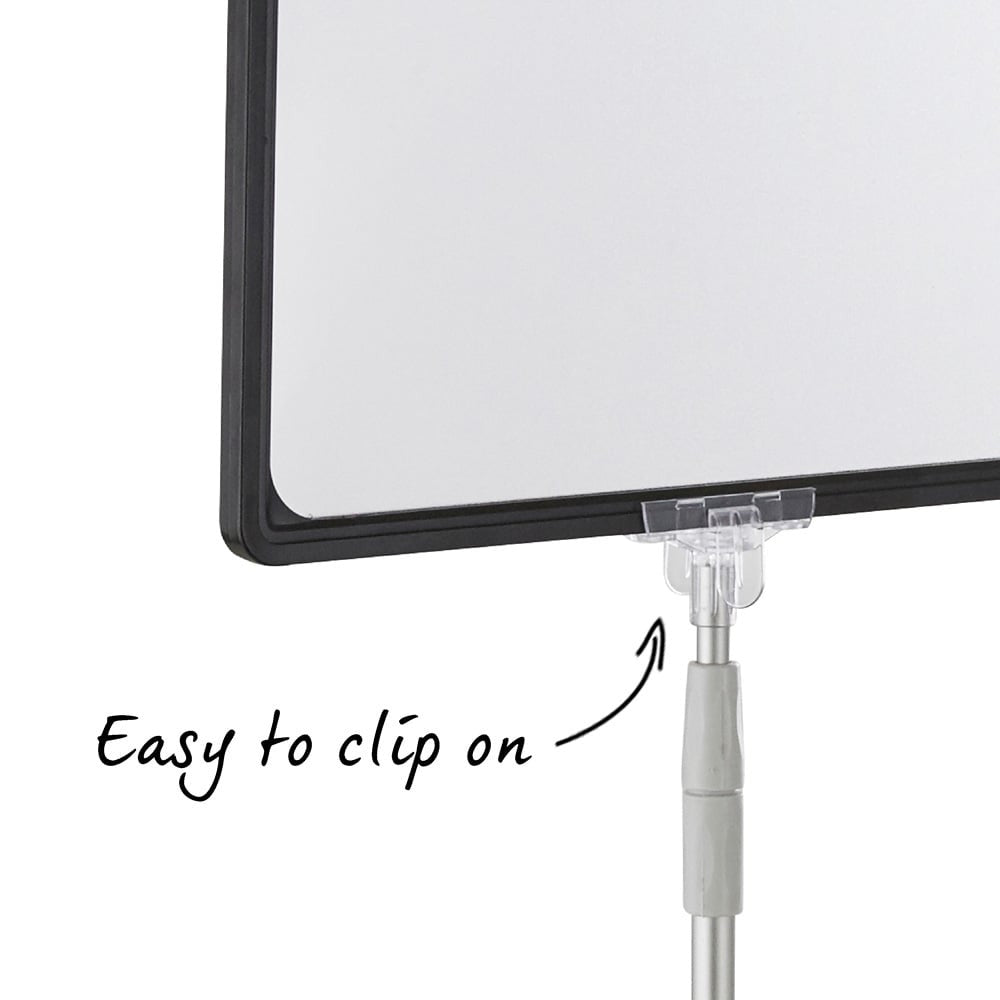 Display Stand with Black Metal Base Aluminium Telescopic Pole and T-Holder