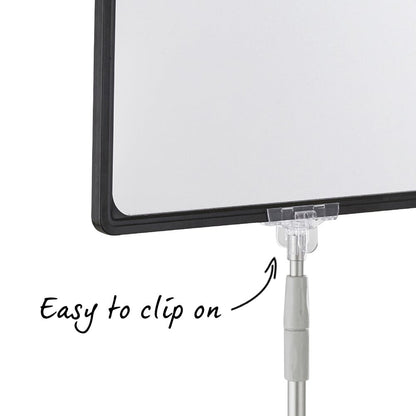 Display Stand with Black Metal Base Aluminium Telescopic Pole and T-Holder