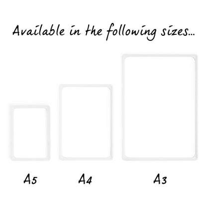 Display Stand with White Versatile Poster Frame and Anti-Reflective Pocket - A4