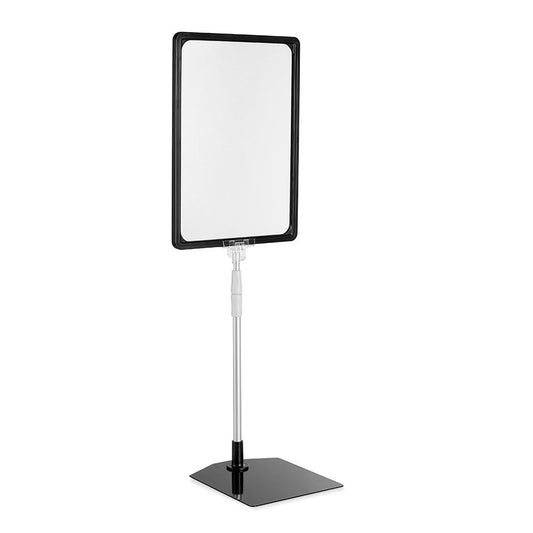 Display Stand with Black Versatile Poster Frame and Anti-Reflective Pocket - A3
