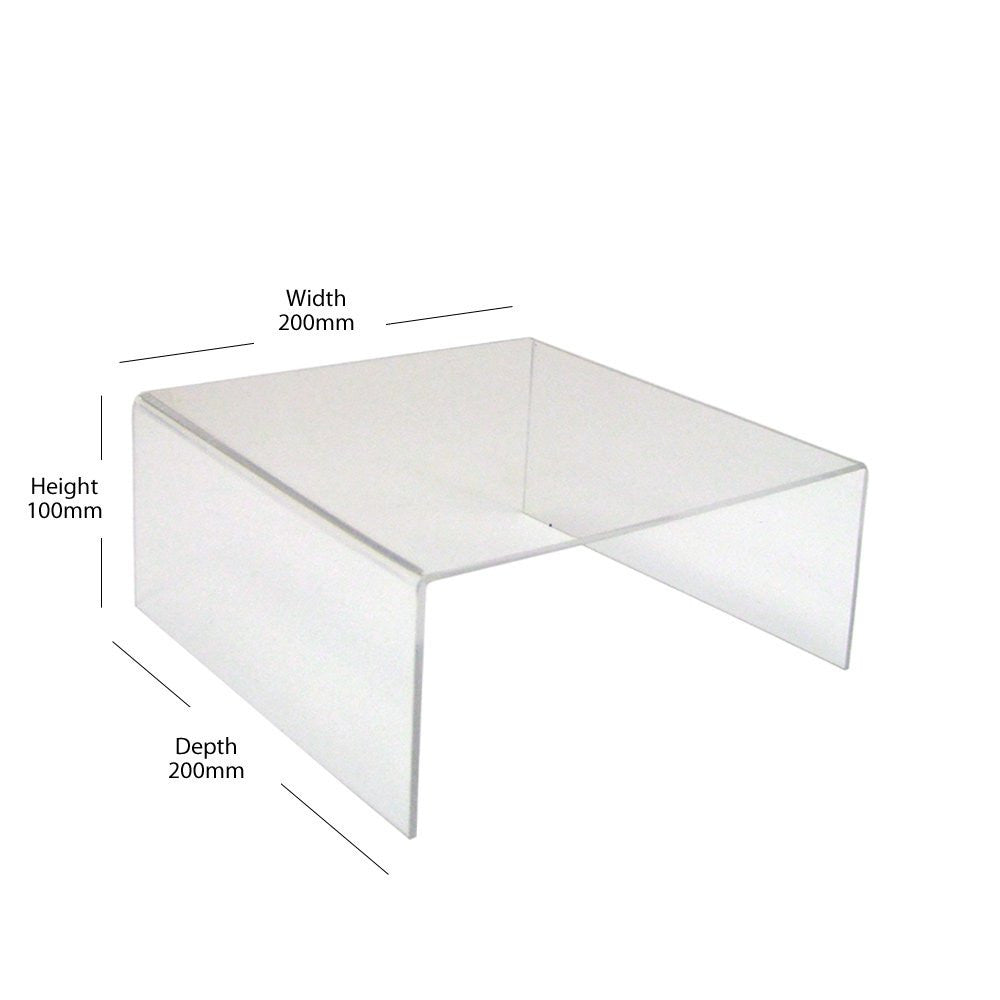 Clear Acrylic Display Bridge - H100 x W200 x D200mm