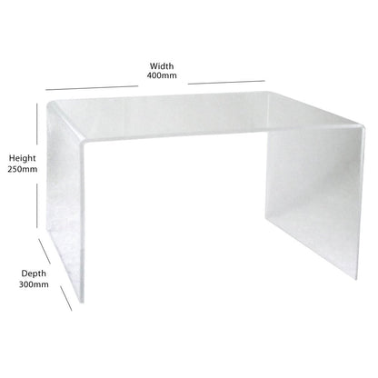 Clear Acrylic Display Bridge - H250 x W400 x D300mm